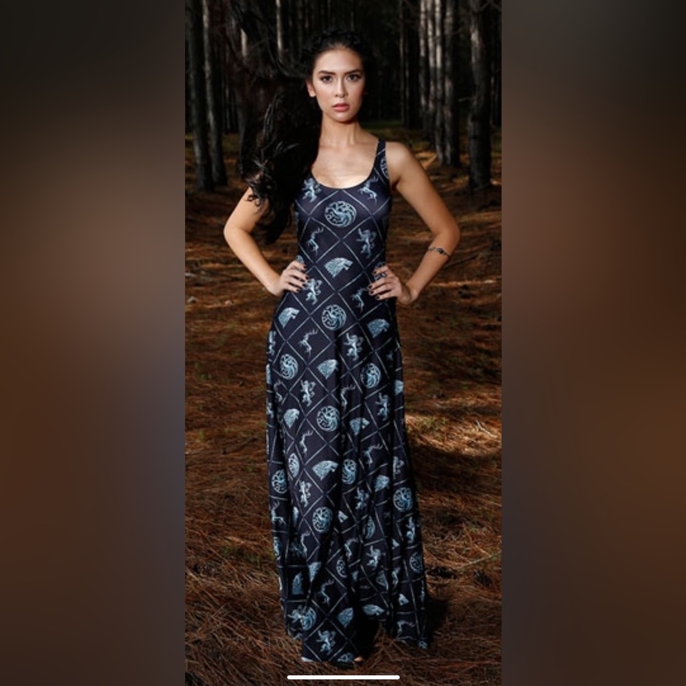 Game of Thrones Sigils Maxi Dress Blackmilk